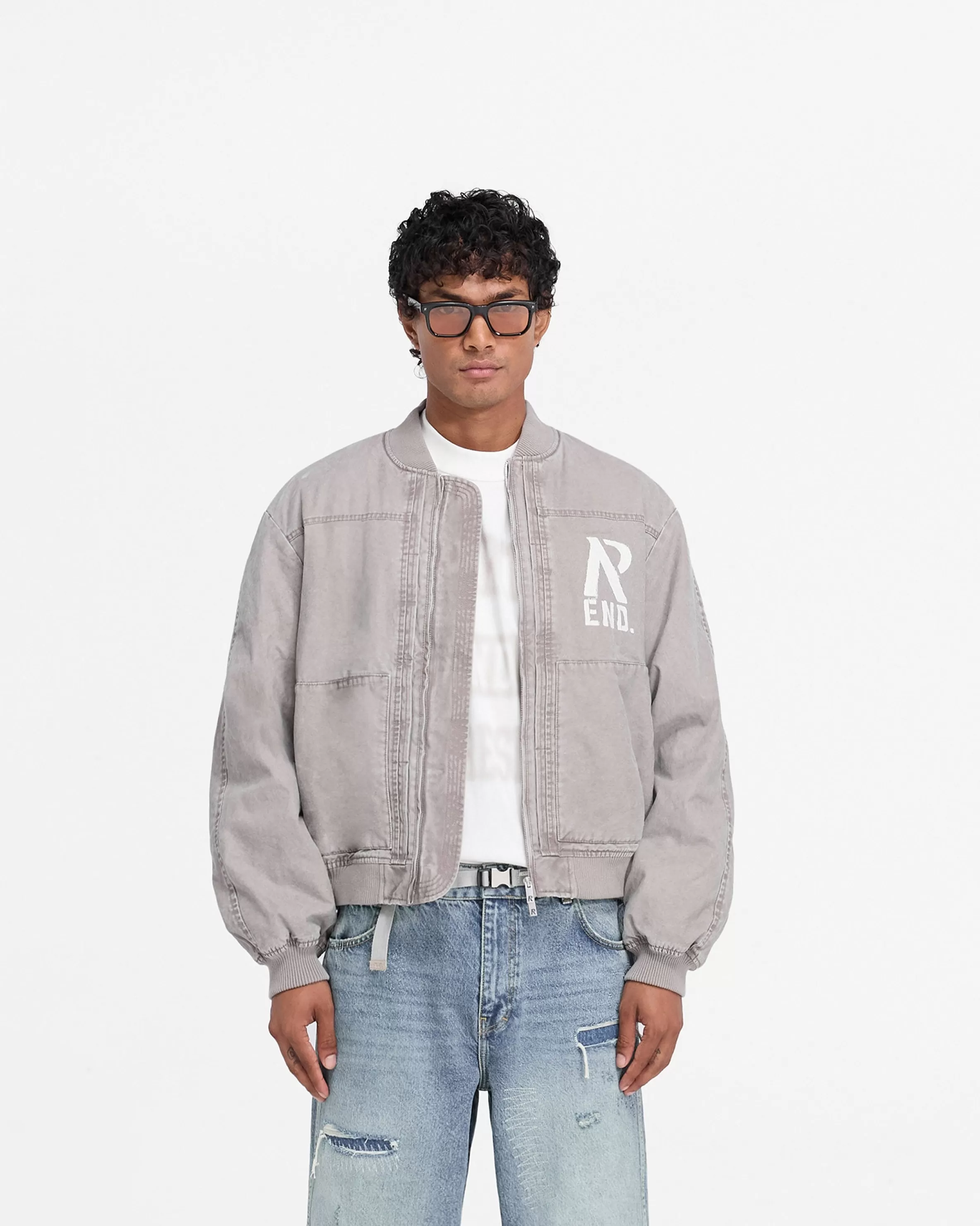 X End Utility Bomber Jacket - Vintage Brown^Represent Shop