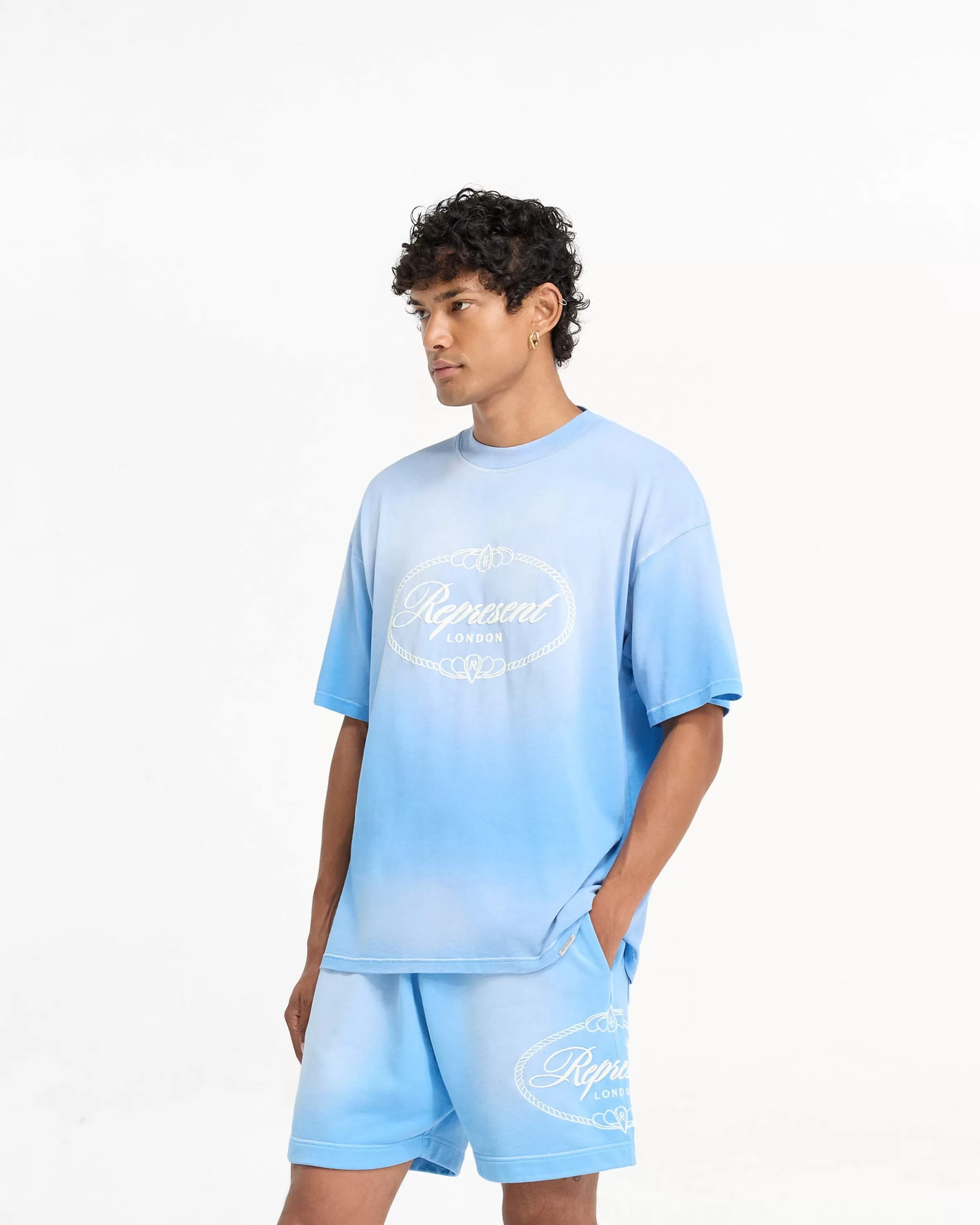 X Harrods Crest T-Shirt - Cloud Blue^Represent Cheap