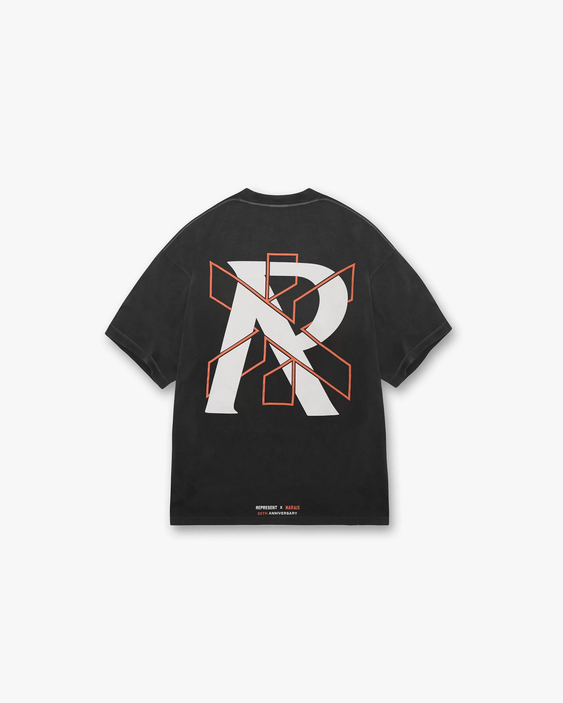 X Marais Logo Lock Up T-Shirt - Aged Black^Represent Hot