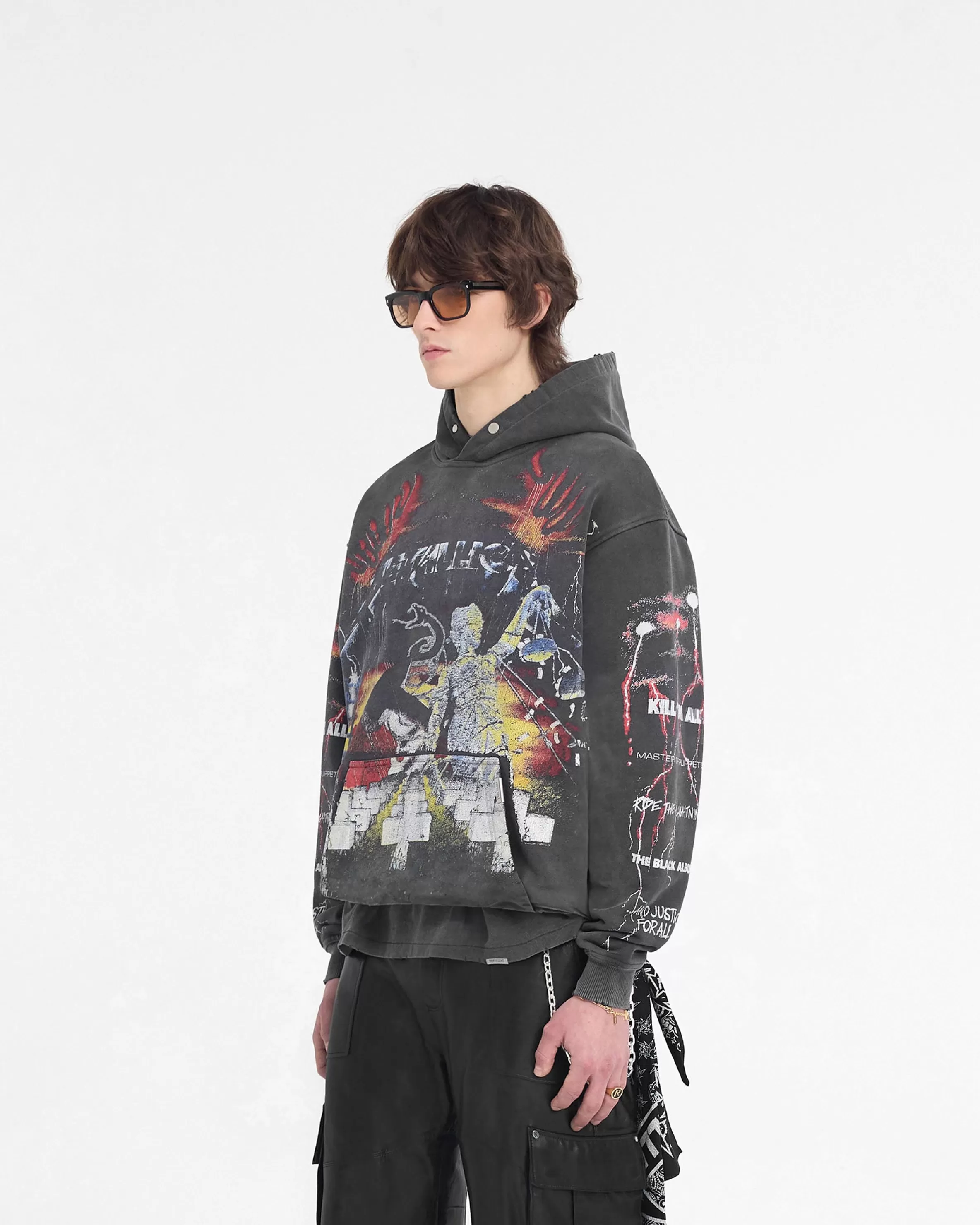 X Metallica™️ Master Of Puppets Hoodie - Vintage Grey^Represent Outlet