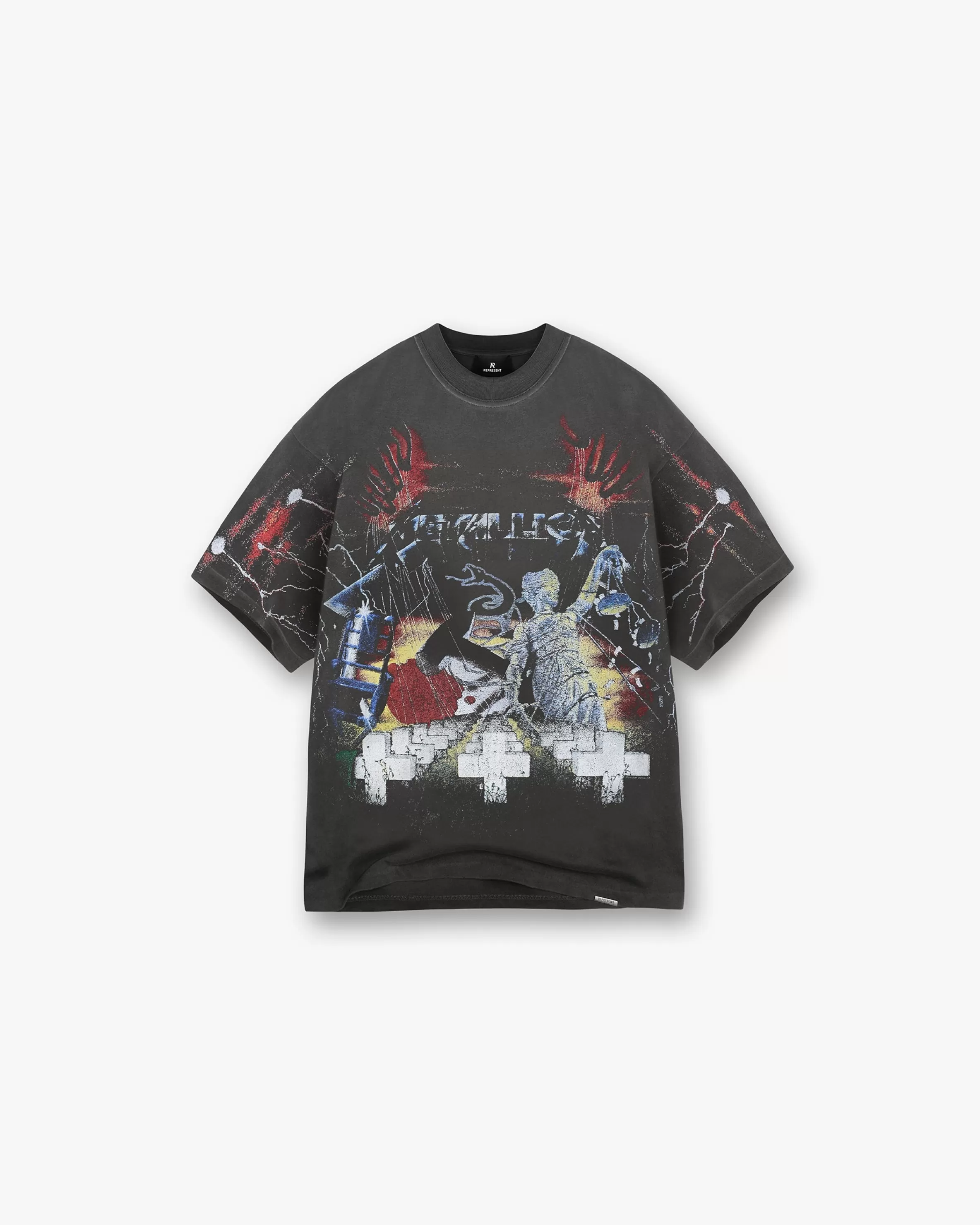 X Metallica™️ Master Of Puppets T-Shirt - Vintage Grey^Represent Cheap