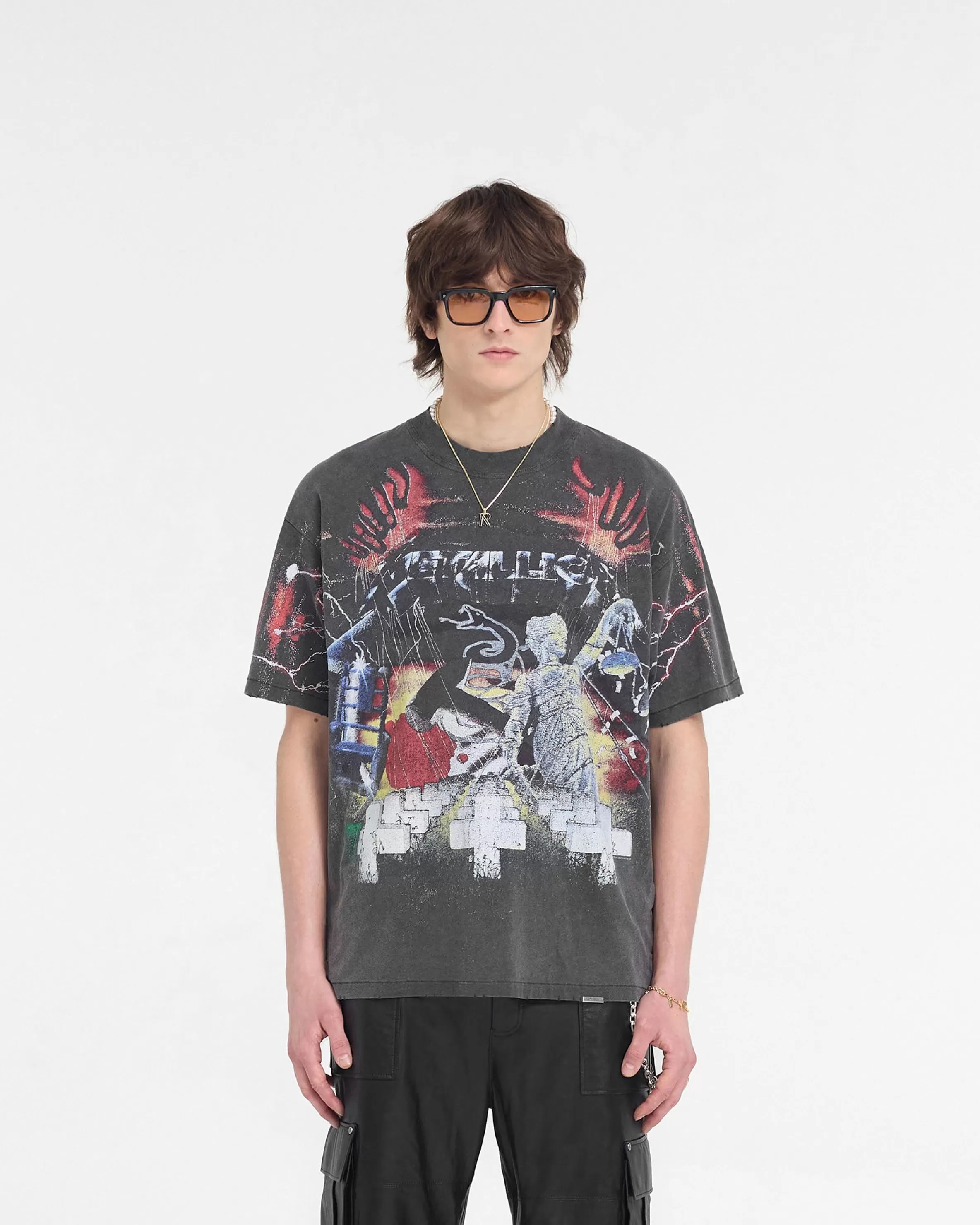 X Metallica™️ Master Of Puppets T-Shirt - Vintage Grey^Represent Cheap