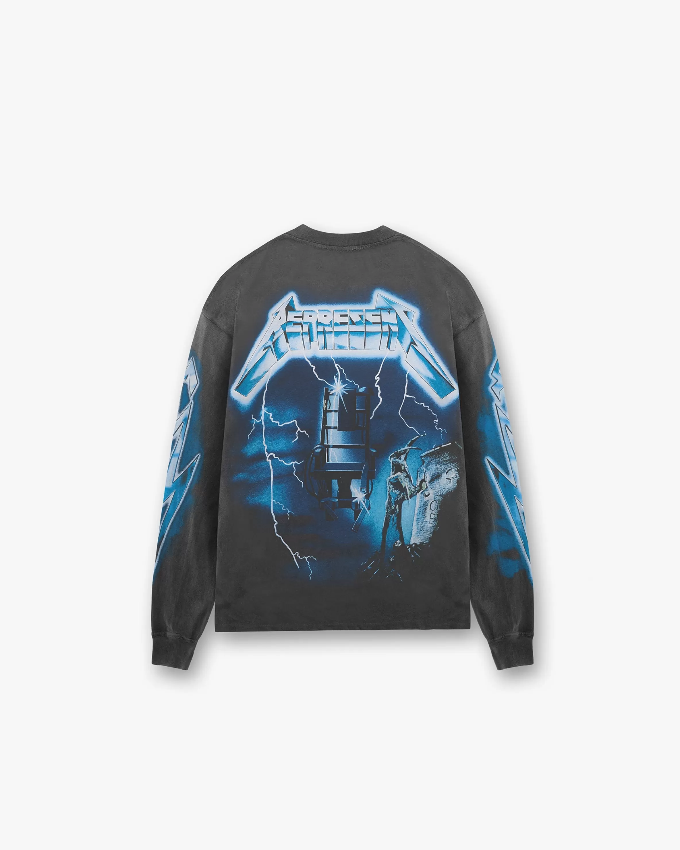 X Metallica™️ Ride The Lightning Long Sleeve T-Shirt - Vintage Grey^Represent Best Sale