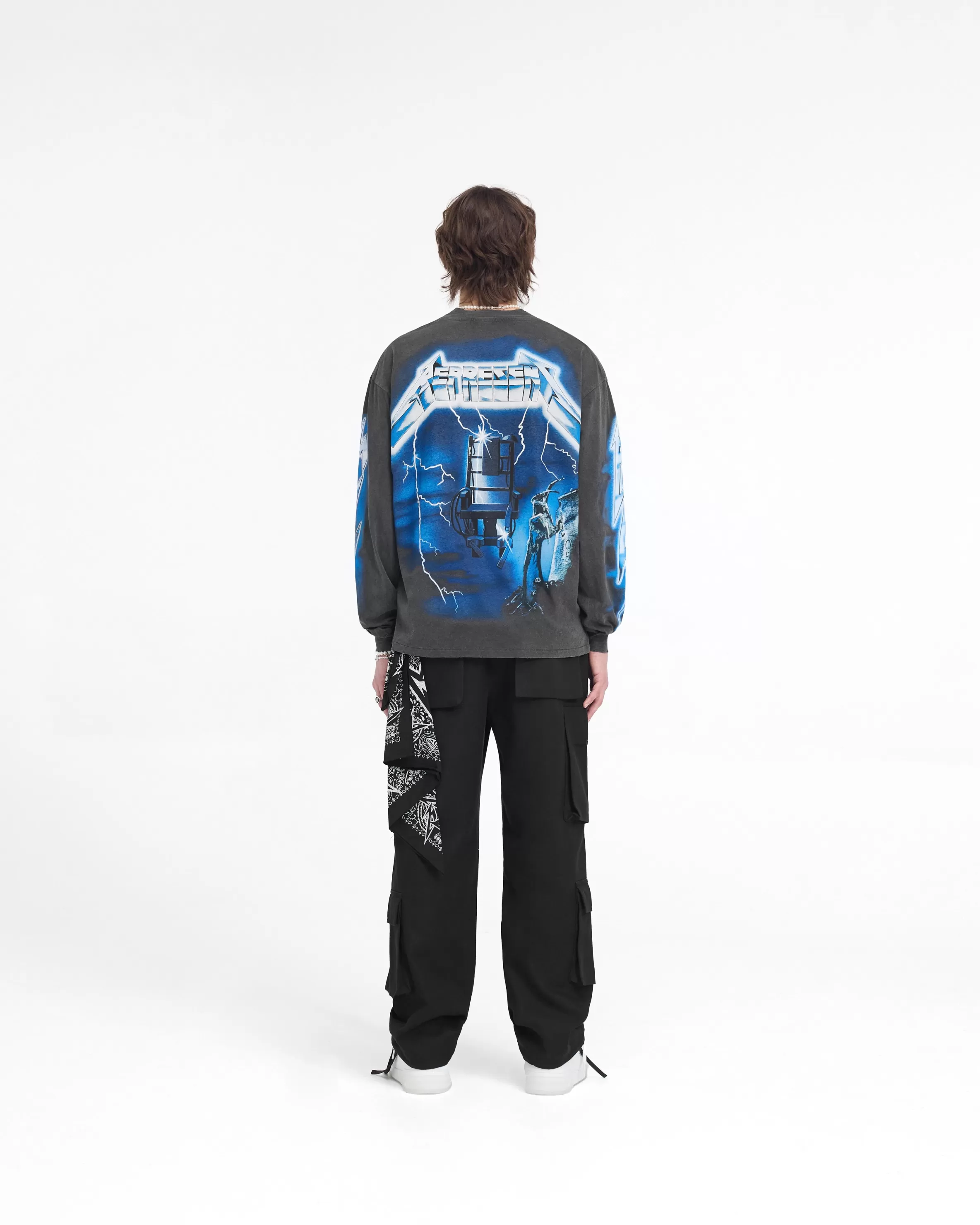 X Metallica™️ Ride The Lightning Long Sleeve T-Shirt - Vintage Grey^Represent Best Sale