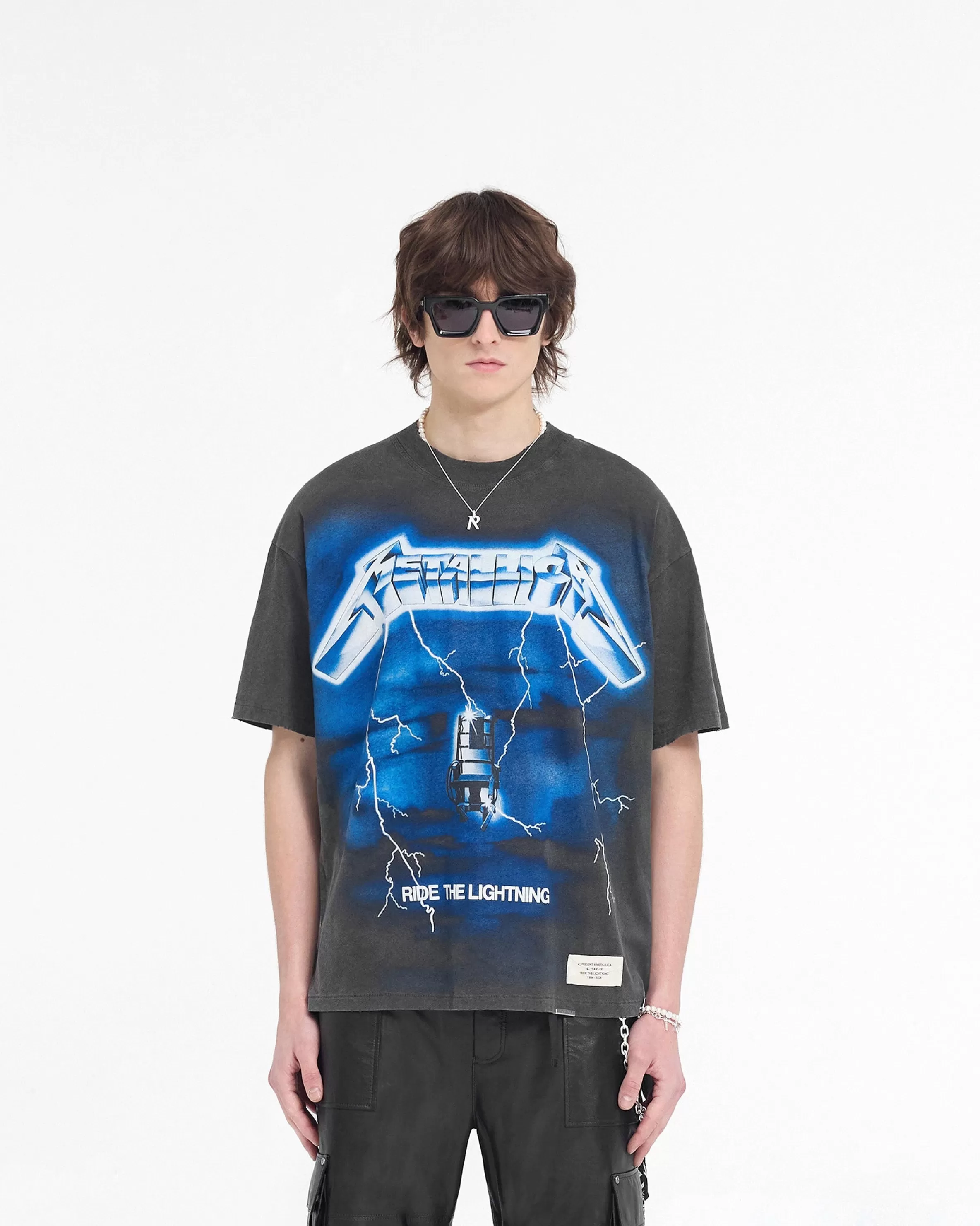 X Metallica™️ Ride The Lightning T-Shirt - Vintage Grey^Represent Best Sale