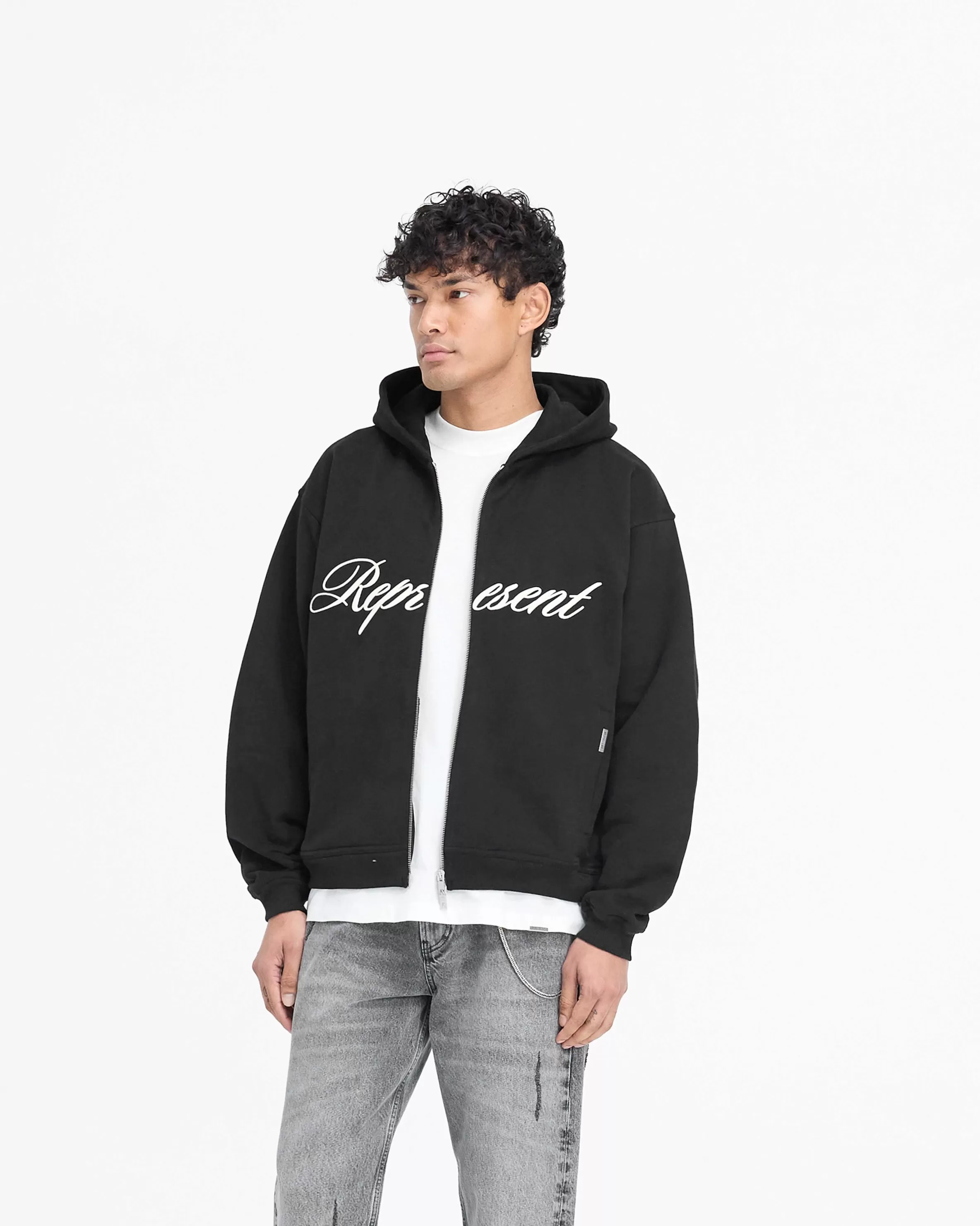 Script Logo Zip Hoodie -^Represent Outlet