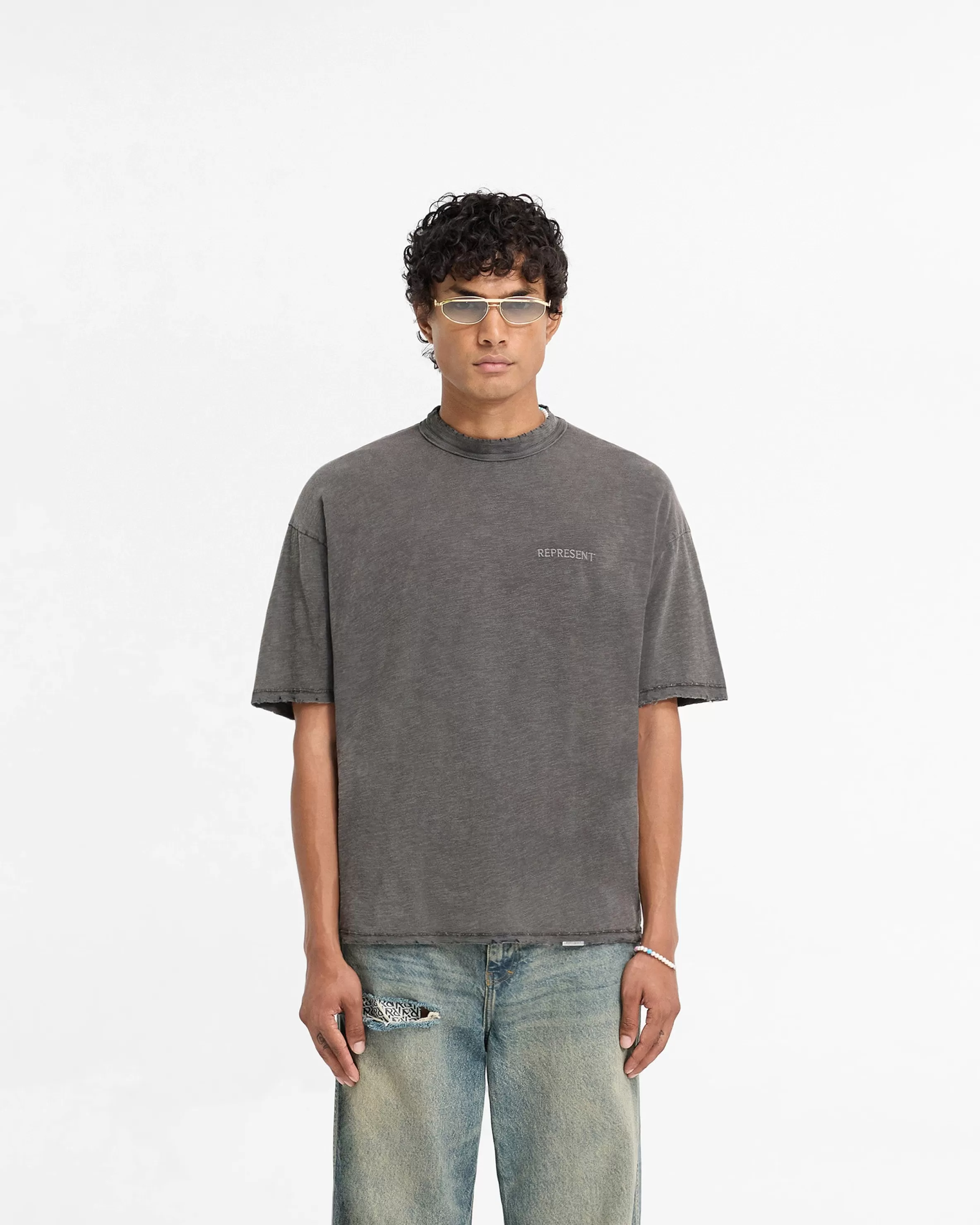 Slub T-Shirt - Vintage Grey^Represent Shop