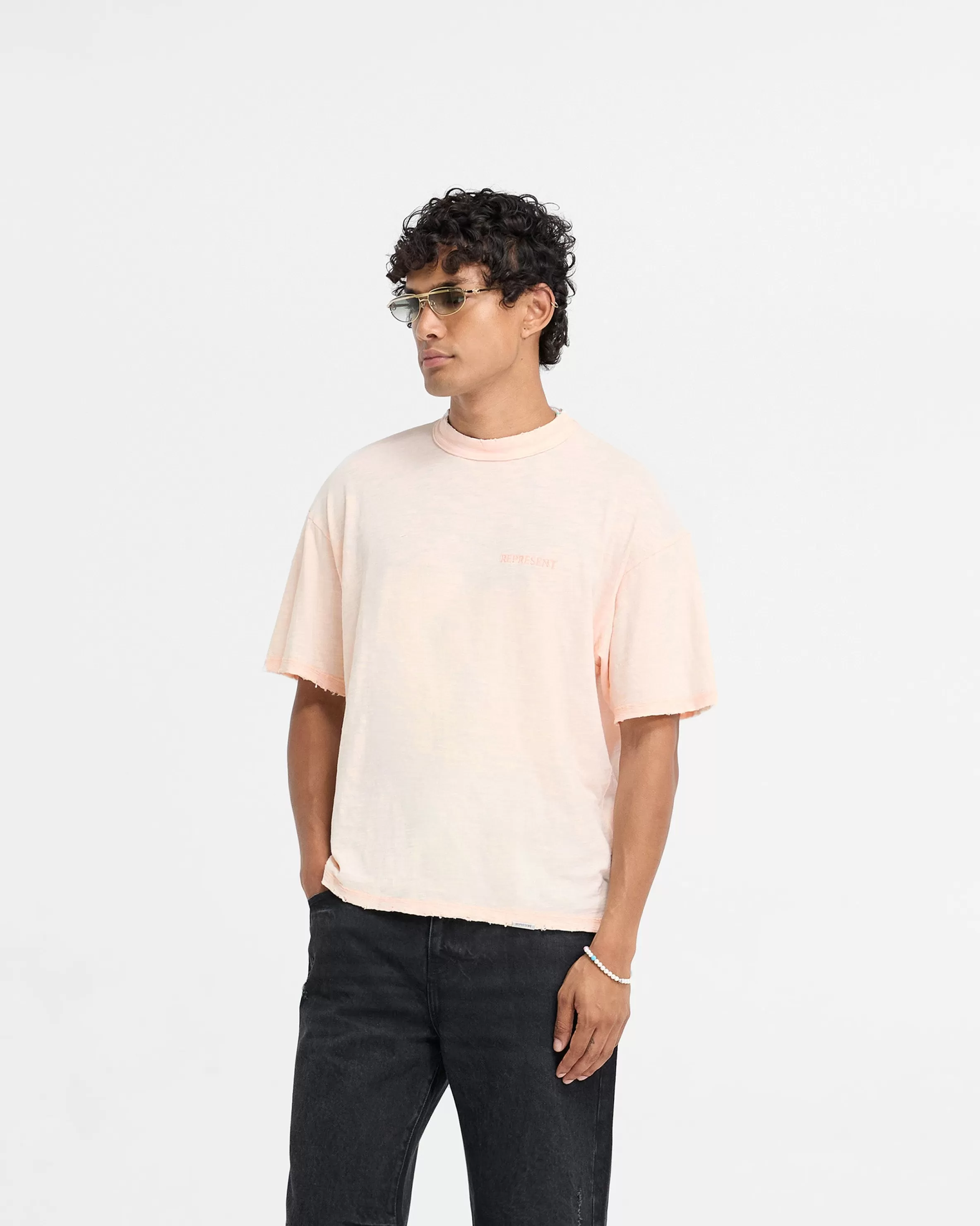 Slub T-Shirt - Washed Coral^Represent Shop