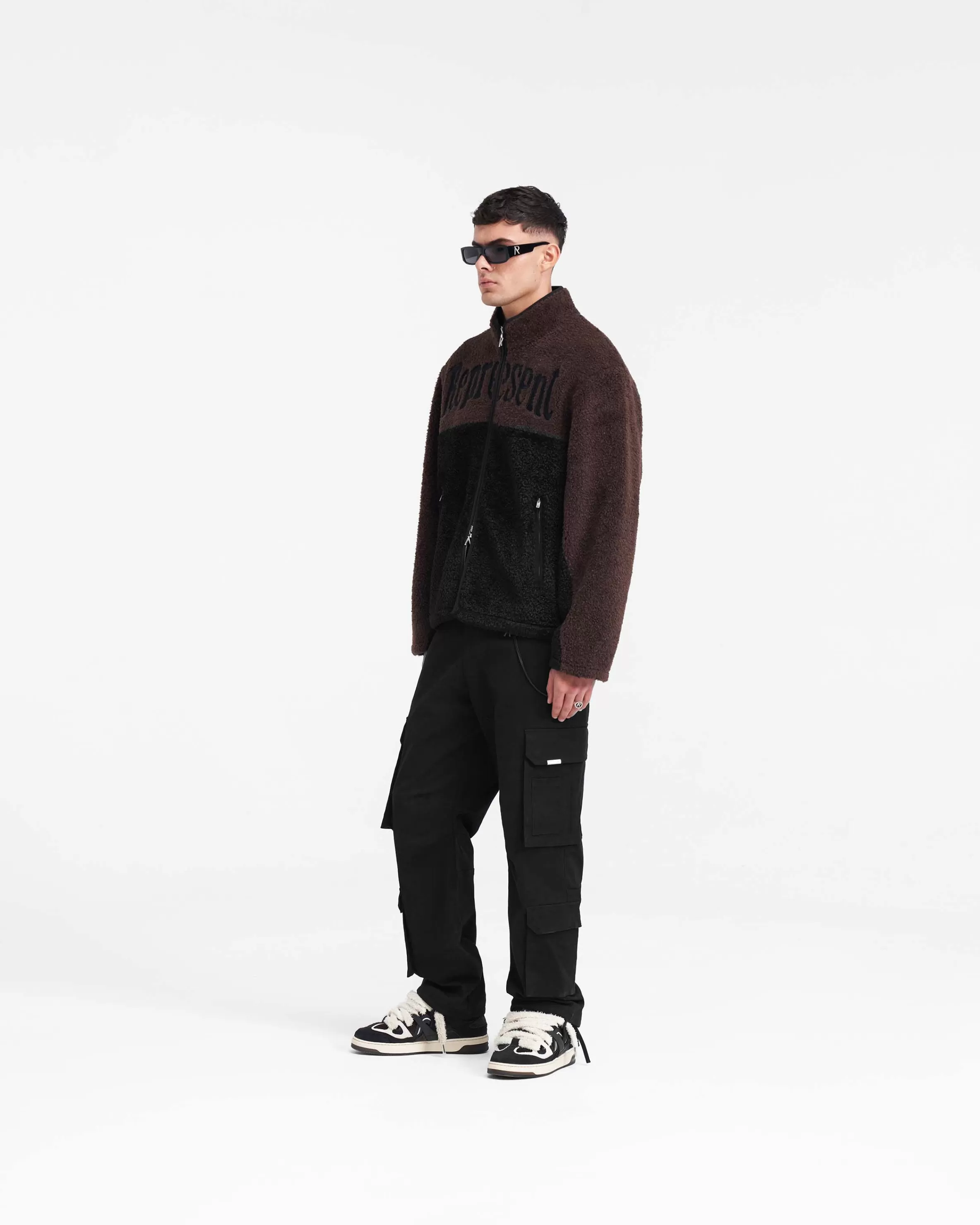 Split Block Fleece - Black Vintage Brown^Represent Outlet