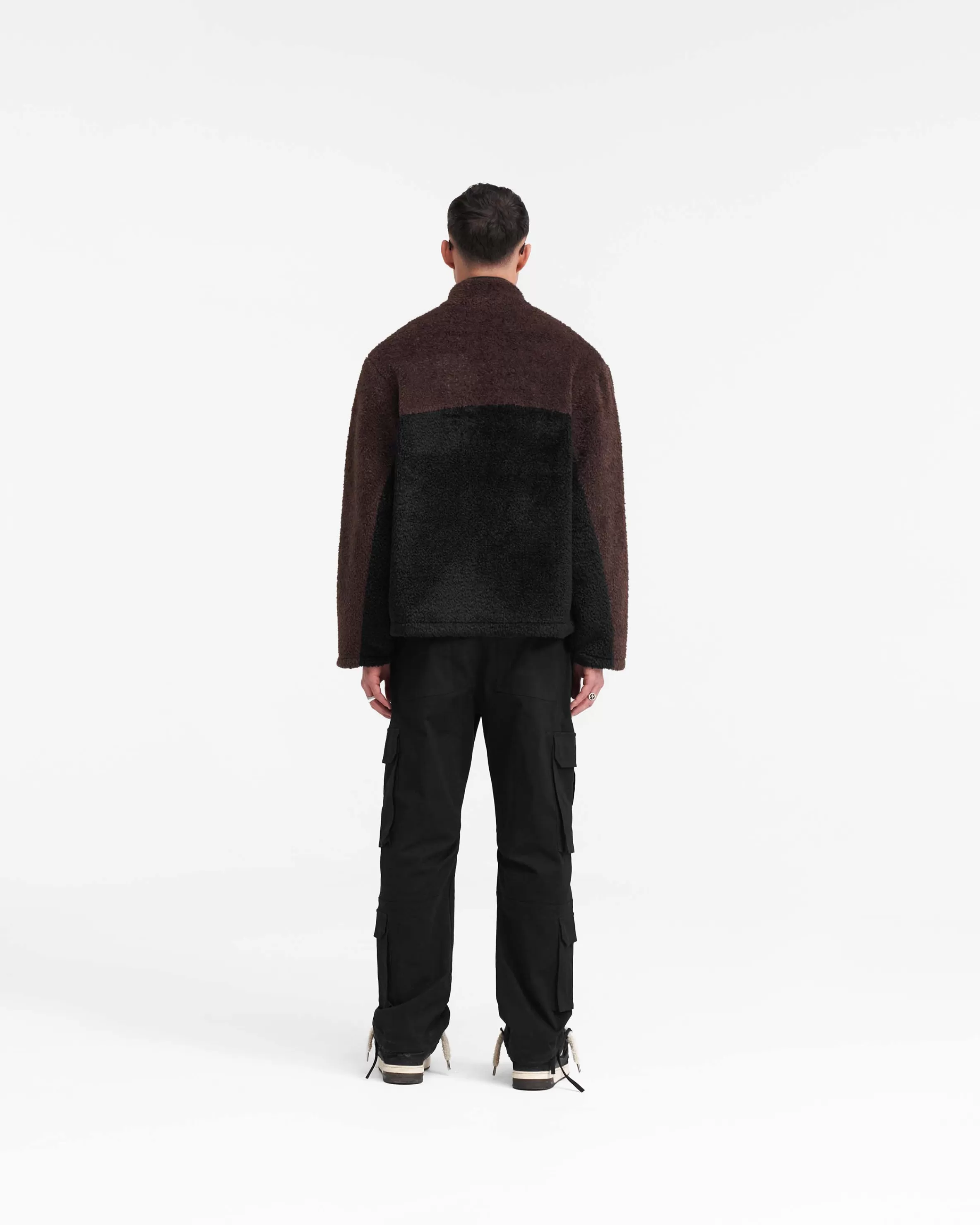 Split Block Fleece - Black Vintage Brown^Represent Outlet