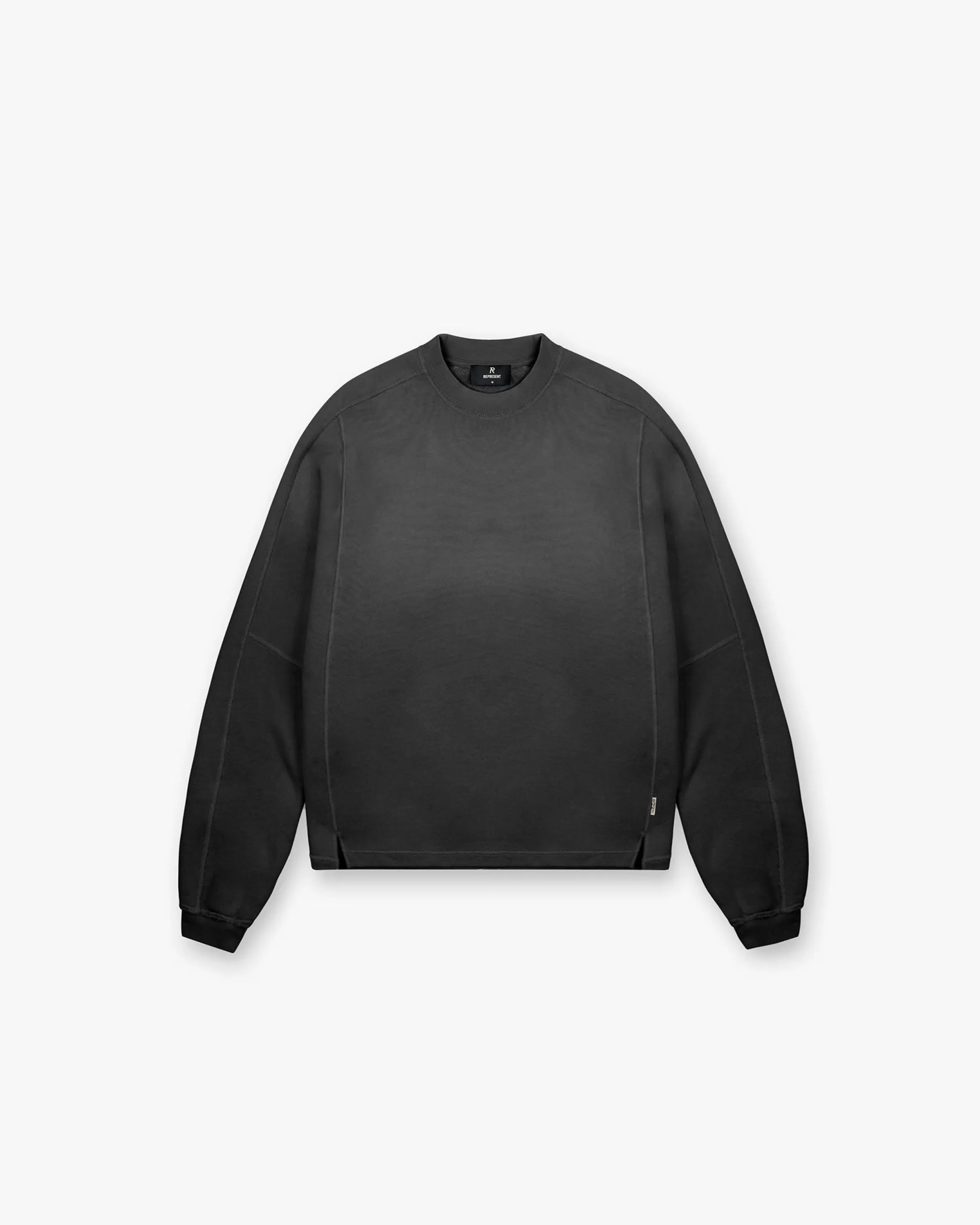 Stepped Hem Sweatshirt - Stained Black^Represent Fashion