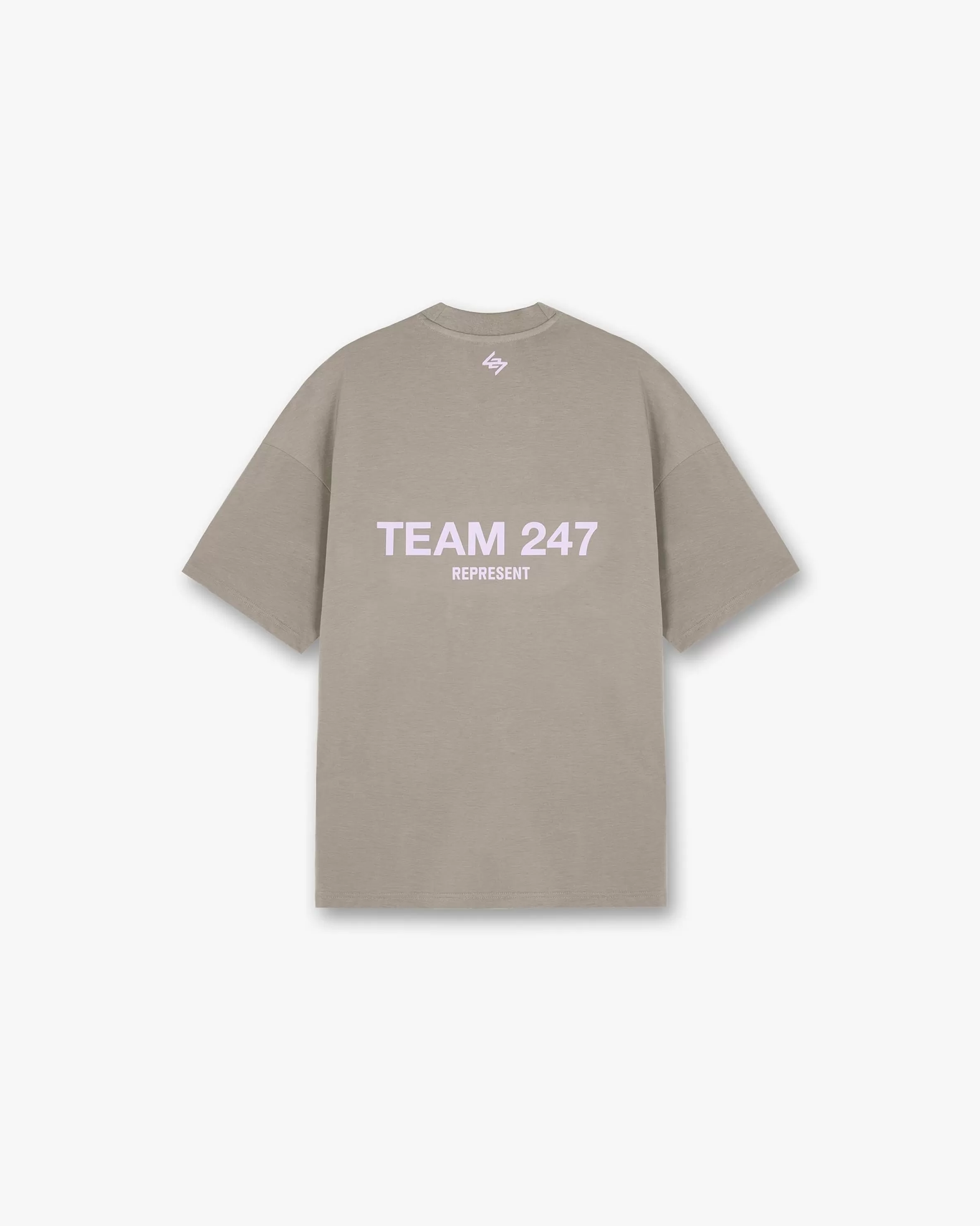 Team 247 Oversized T-Shirt - Khaki Lilac^Represent Online