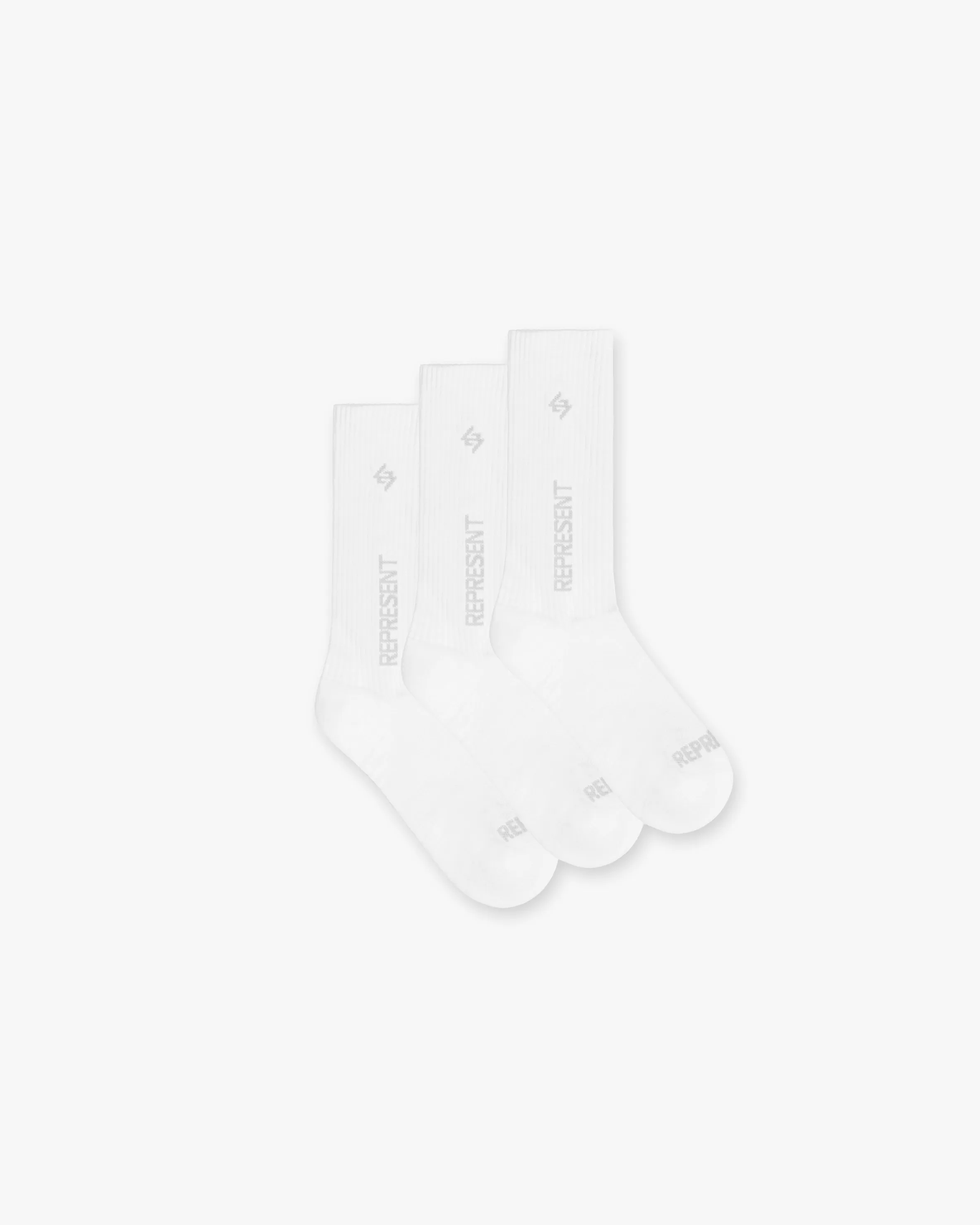 Team 247 Socks - 3 Pack - White Grey^Represent Store