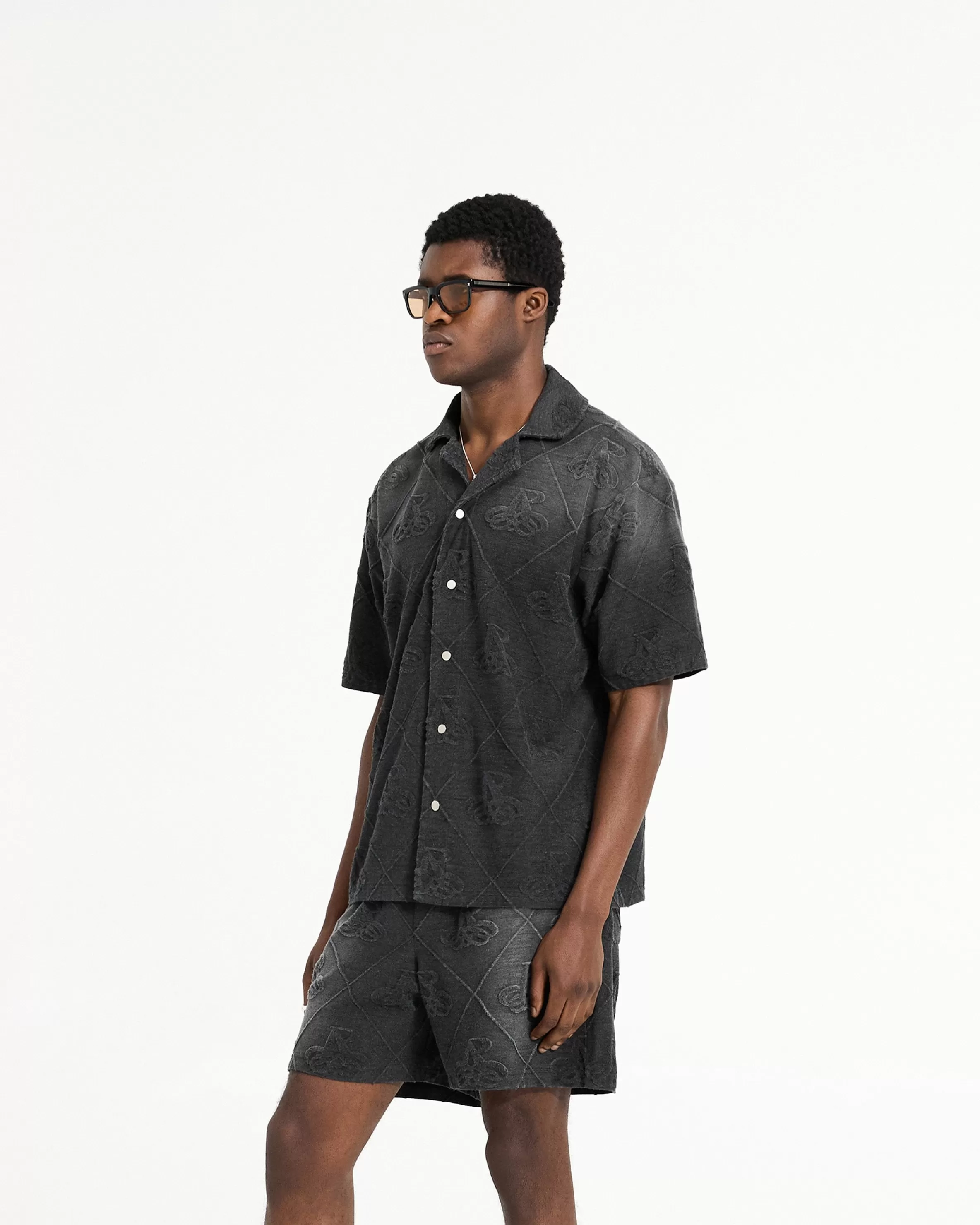 Towelling Shirt - Jet Black^Represent Shop