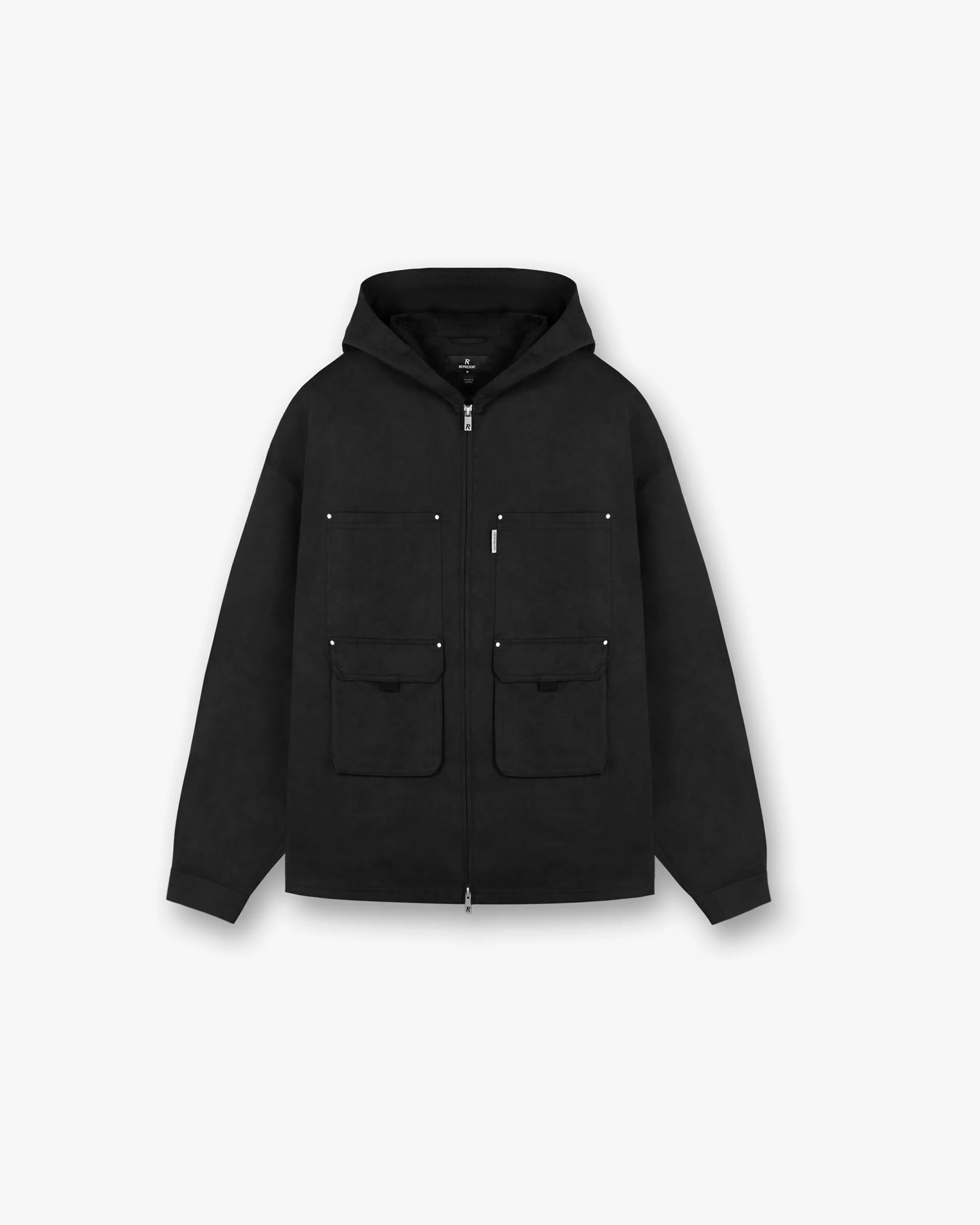 Utility Hooded Shirt - Jet Black^Represent Cheap