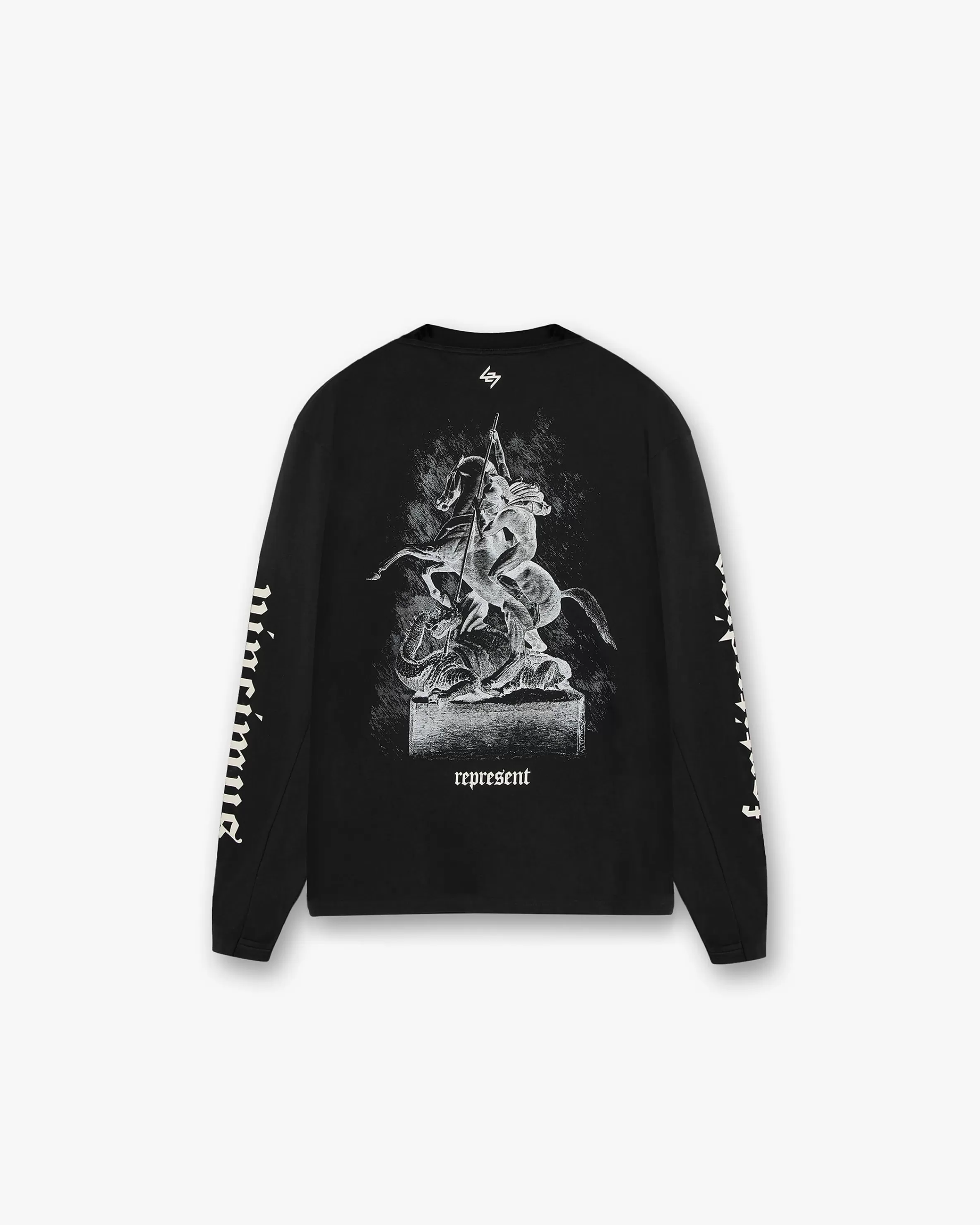 Vintage 247 Long Sleeve T-Shirt - Black Papyrus^Represent Discount