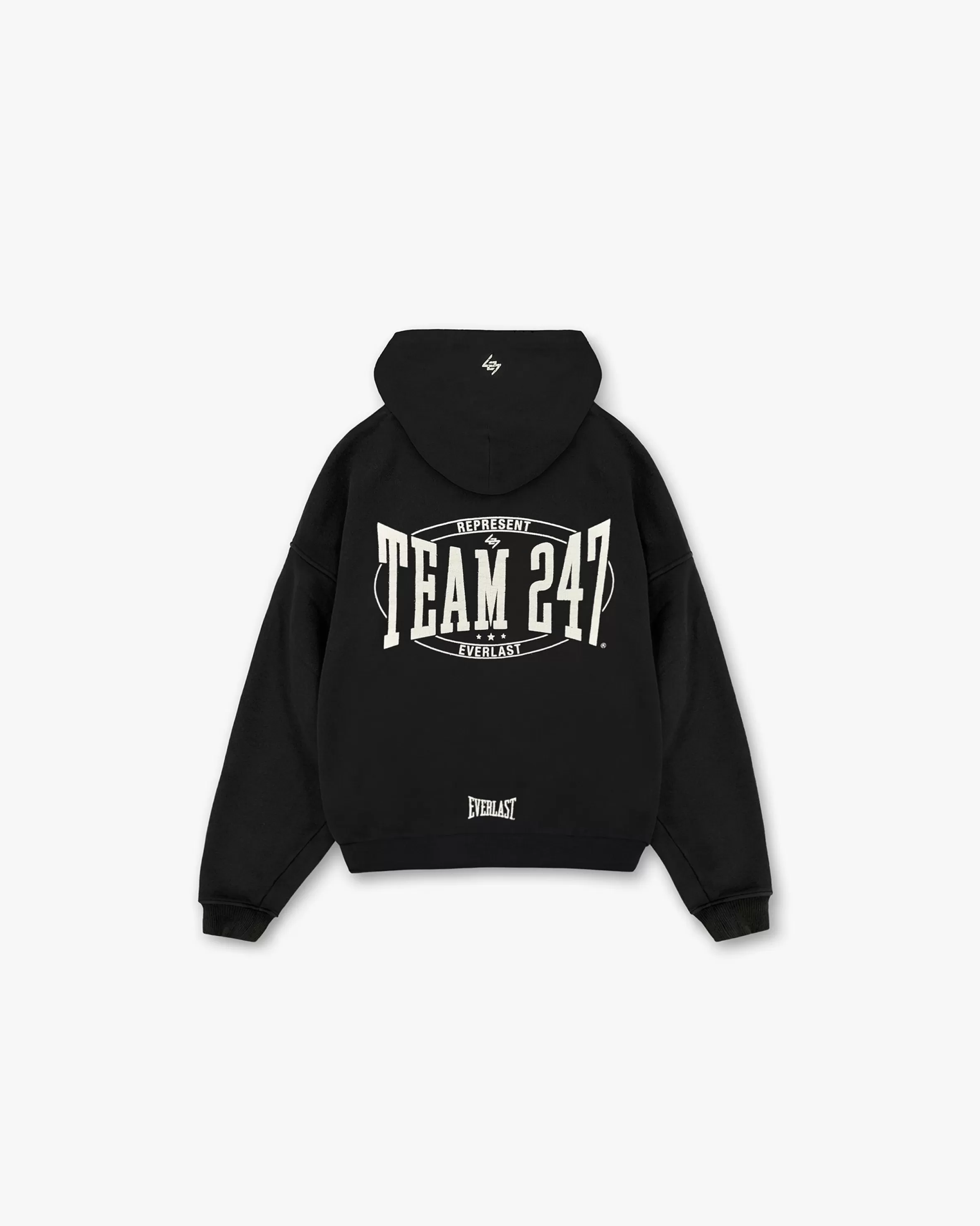 247 X Everlast Training Camp Boxy Hoodie - Off Black^Represent Shop