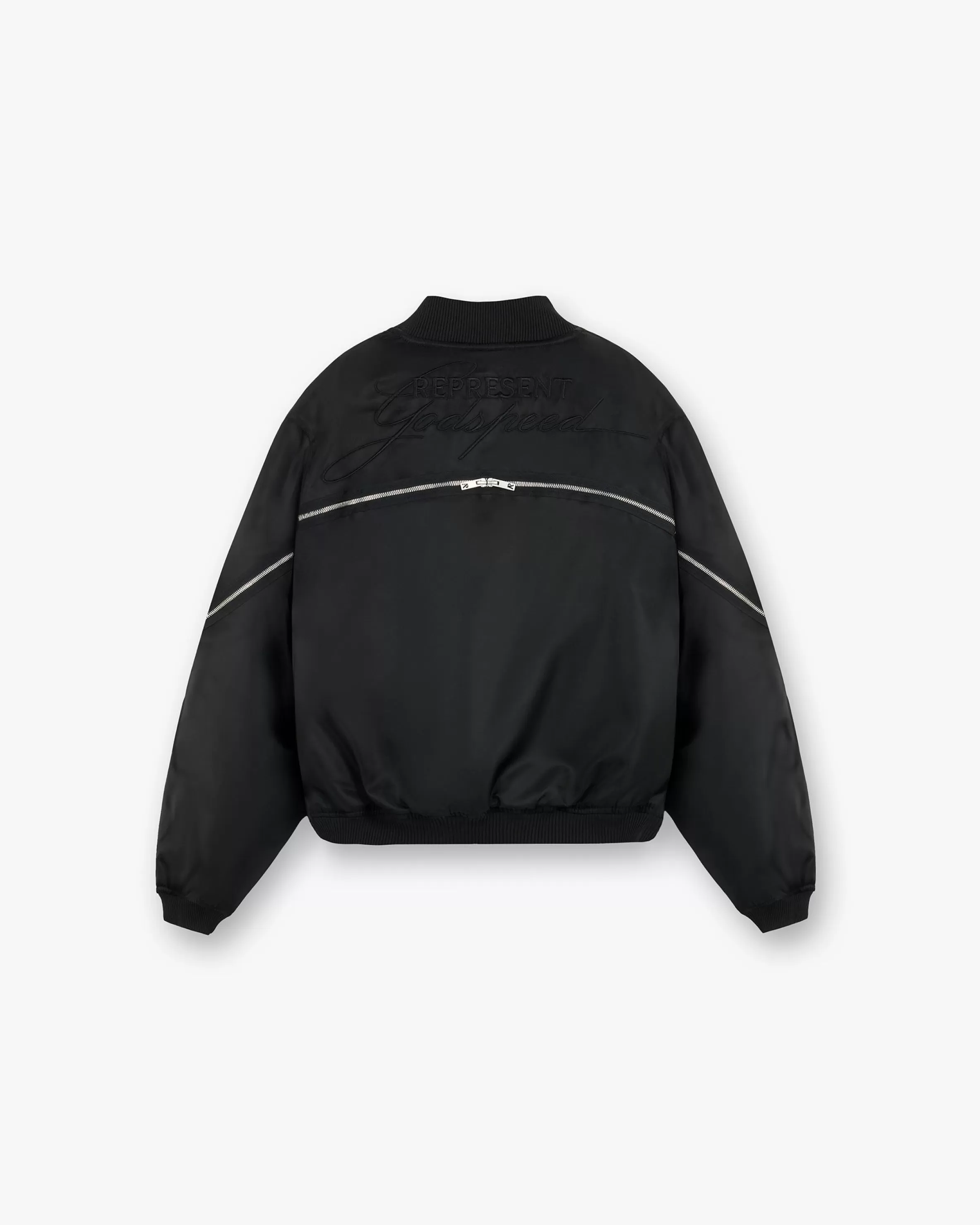 Zip Back Bomber Jacket - Jet Black^Represent Sale